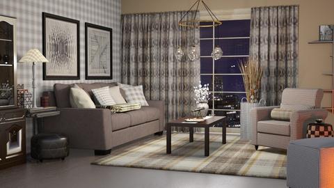 Checkered living - Living room  - by nat mi